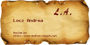 Locz Andrea névjegykártya